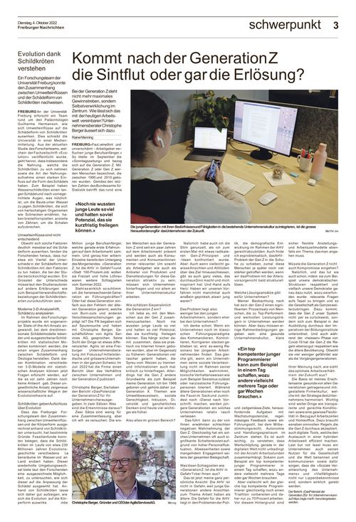 Interview dans les Freiburger Nachrichten